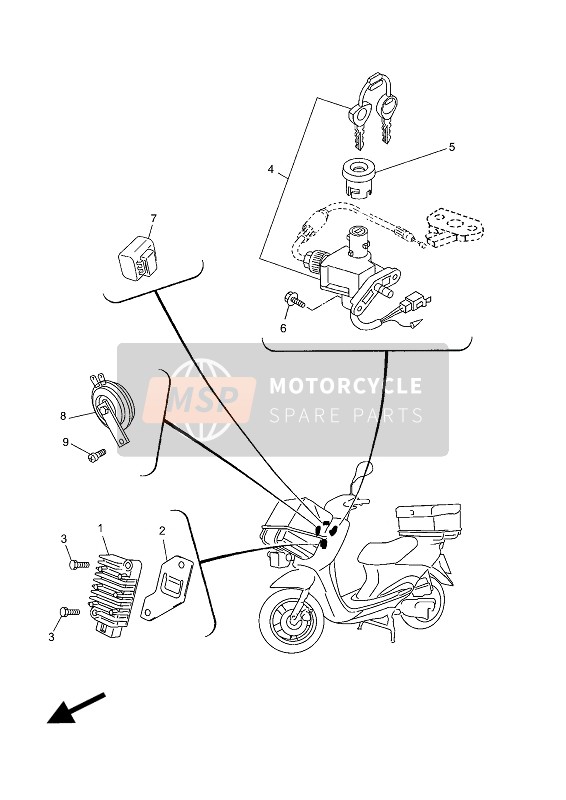 5C3F12870000, Support,  Regulateur, Yamaha, 0